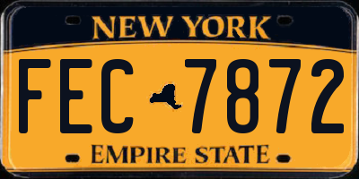 NY license plate FEC7872