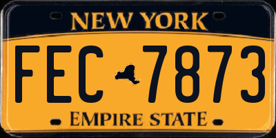 NY license plate FEC7873
