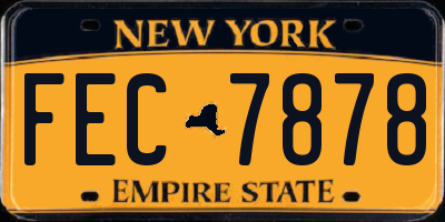 NY license plate FEC7878