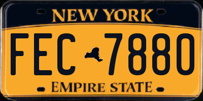 NY license plate FEC7880