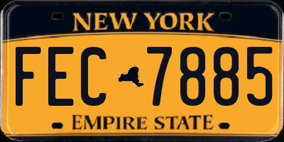 NY license plate FEC7885
