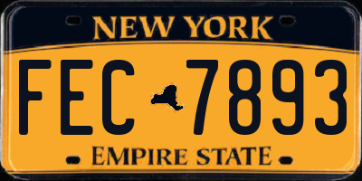 NY license plate FEC7893