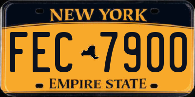 NY license plate FEC7900