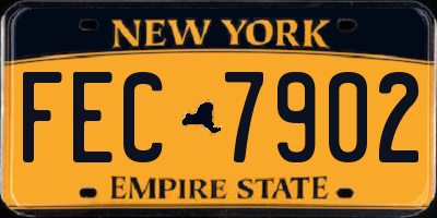 NY license plate FEC7902