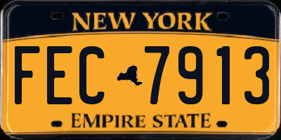 NY license plate FEC7913
