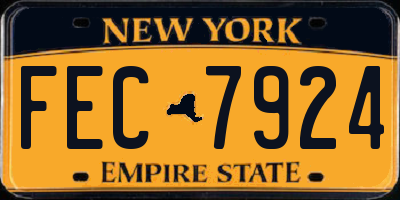 NY license plate FEC7924