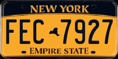 NY license plate FEC7927