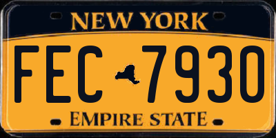 NY license plate FEC7930