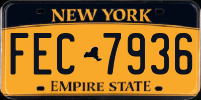 NY license plate FEC7936