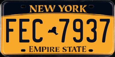 NY license plate FEC7937