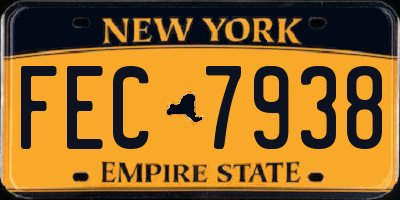 NY license plate FEC7938