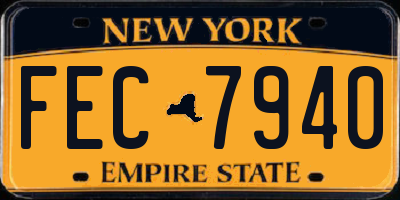 NY license plate FEC7940