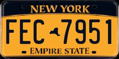 NY license plate FEC7951