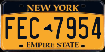 NY license plate FEC7954