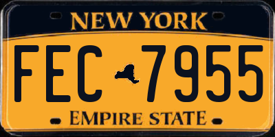 NY license plate FEC7955