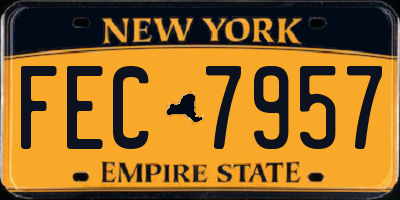 NY license plate FEC7957