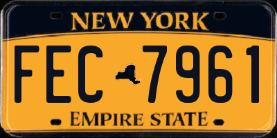 NY license plate FEC7961