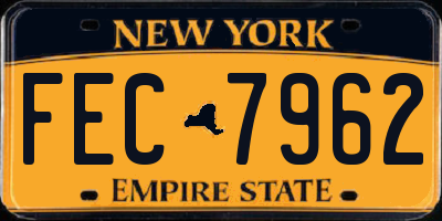 NY license plate FEC7962
