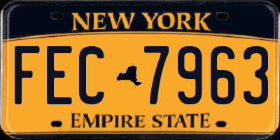 NY license plate FEC7963