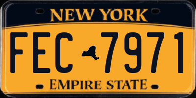 NY license plate FEC7971