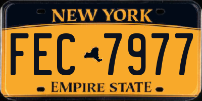 NY license plate FEC7977
