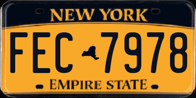 NY license plate FEC7978