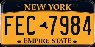 NY license plate FEC7984