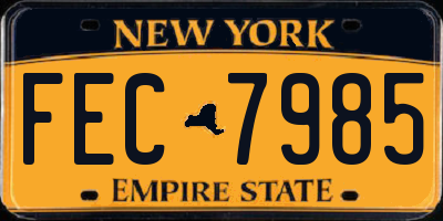 NY license plate FEC7985