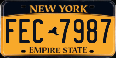 NY license plate FEC7987
