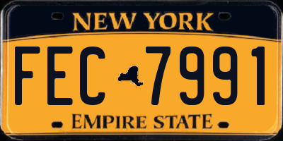 NY license plate FEC7991