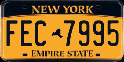 NY license plate FEC7995
