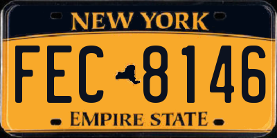 NY license plate FEC8146