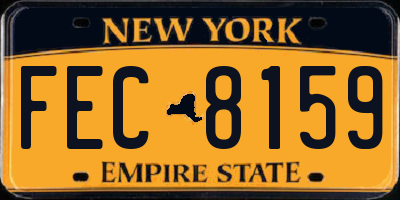 NY license plate FEC8159