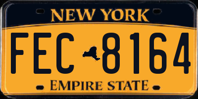NY license plate FEC8164