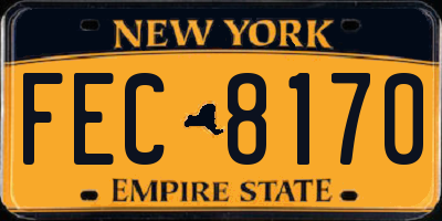 NY license plate FEC8170