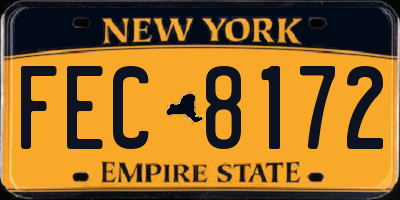 NY license plate FEC8172