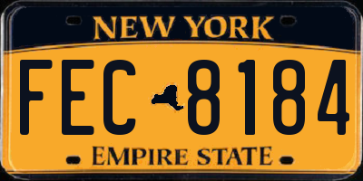 NY license plate FEC8184