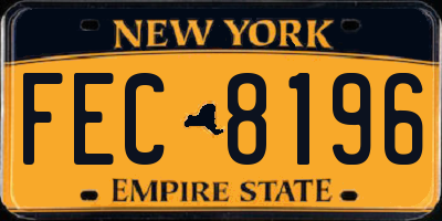 NY license plate FEC8196