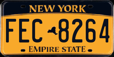 NY license plate FEC8264