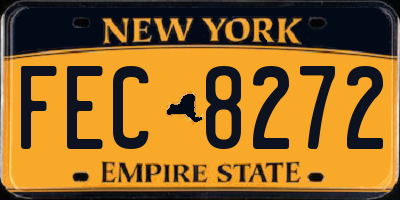 NY license plate FEC8272