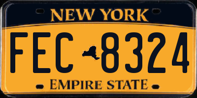NY license plate FEC8324