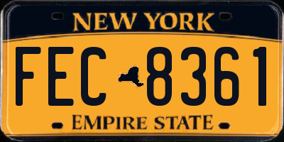 NY license plate FEC8361