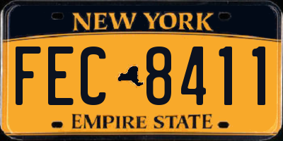 NY license plate FEC8411