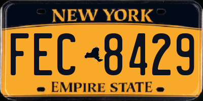 NY license plate FEC8429