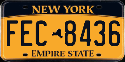 NY license plate FEC8436