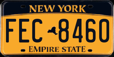 NY license plate FEC8460