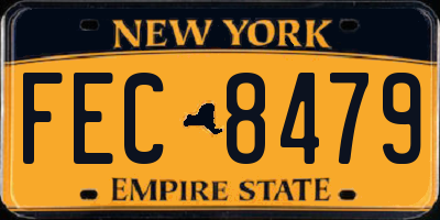 NY license plate FEC8479