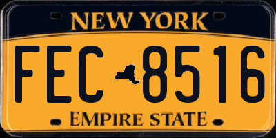 NY license plate FEC8516