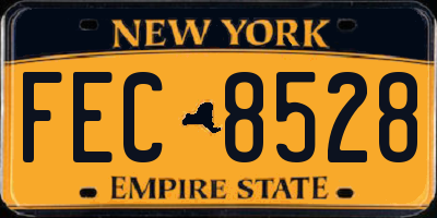 NY license plate FEC8528