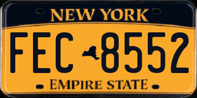 NY license plate FEC8552